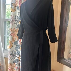 Elegant Black Wrap Dress